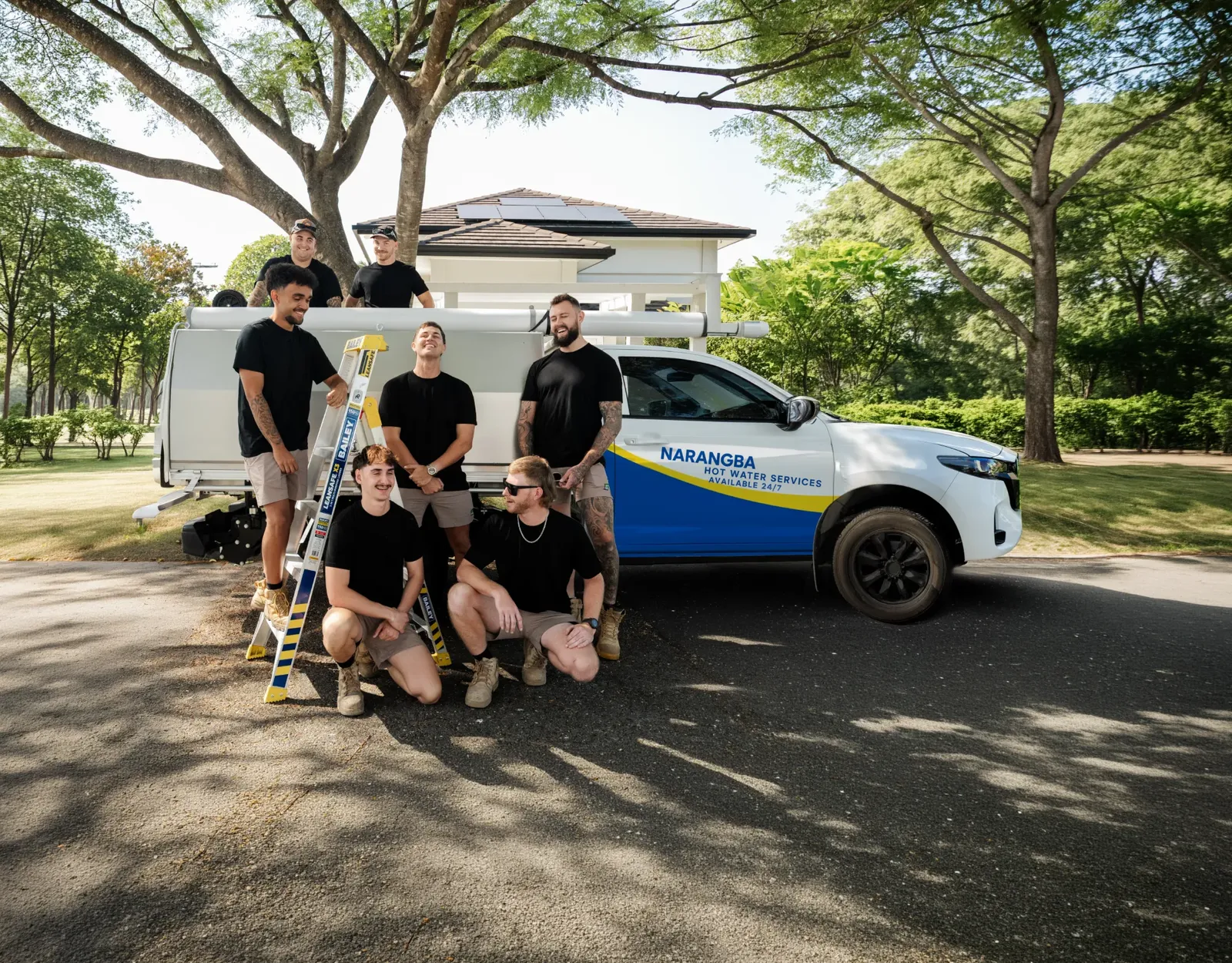 Narangba Hot Water Services team and ute
